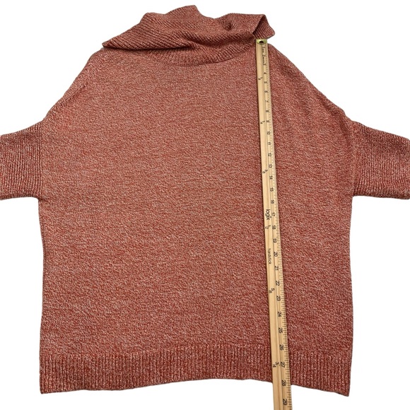Cabi Women’s Orange Foldover Cowl Neck Oversized Sweater Size Small - Picture 7 of 8